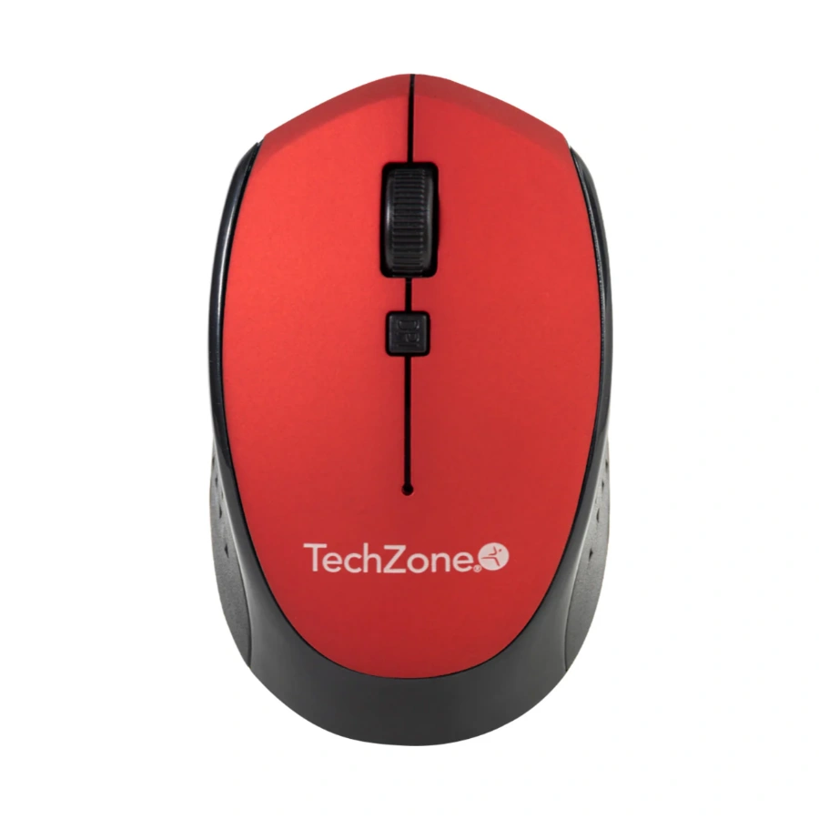 TZ19MOU01- Mouse Óptico TECHZONE TZ19MOU01-INAR / Inalámbrico / Receptor USB / 4 Botones / 800, 1200, 1600 DPI Ajustables / Compatible Con Windows Y MacOS / Color Rojo - Image 1