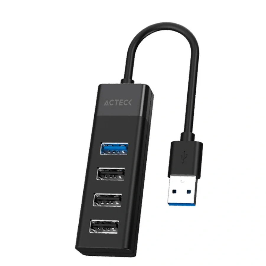 30827413-acc6-4cff-bf0f-8ab84eb890ed_700x700 Hub ACTECK PORT X4 DH422 / 4 Puertos / USB 3.0, USB 2,0 / Alámbrico / 5GB / Color Negro - Image 1