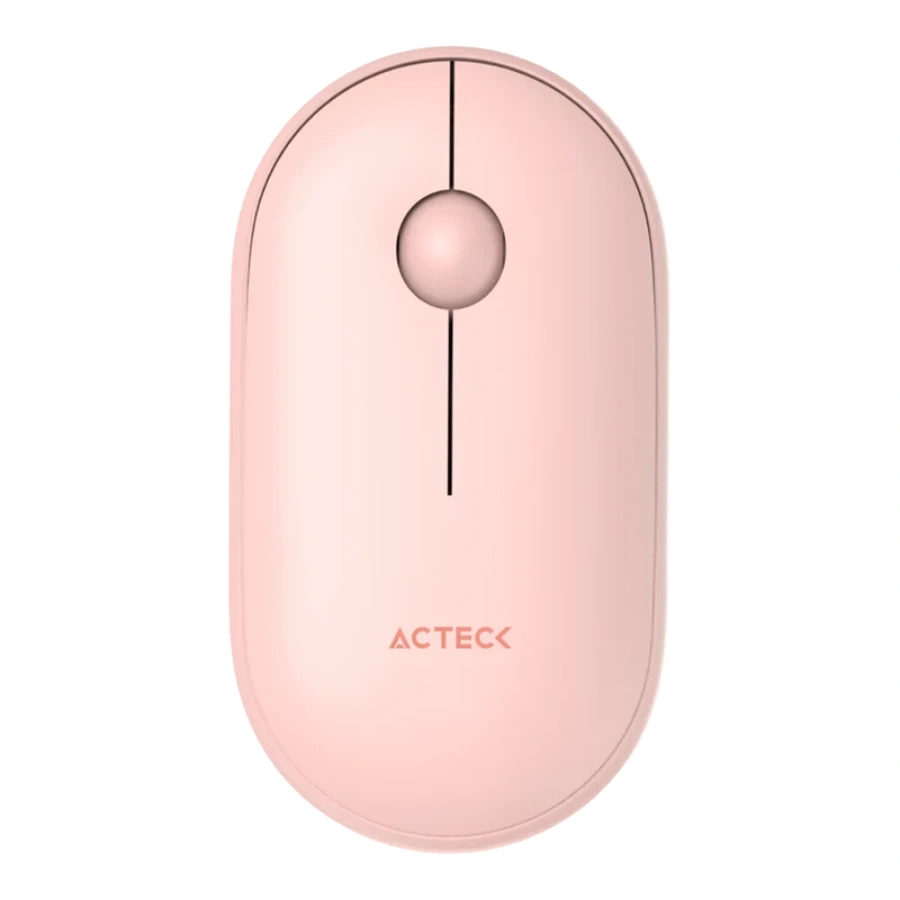 AC-934107-mouse-rosa-edge-mi460-cenital_cb308299-1ee5-405c-baa5-3fd747478fb0 Mouse ACTECK OPTIMIZE EDGE MI460 / Inalámbrico / Receptor USB / 2 Botones + Scroll / Click Silencioso / 1500 DPI / Sensor Óptico / Color Rosa - Image 1