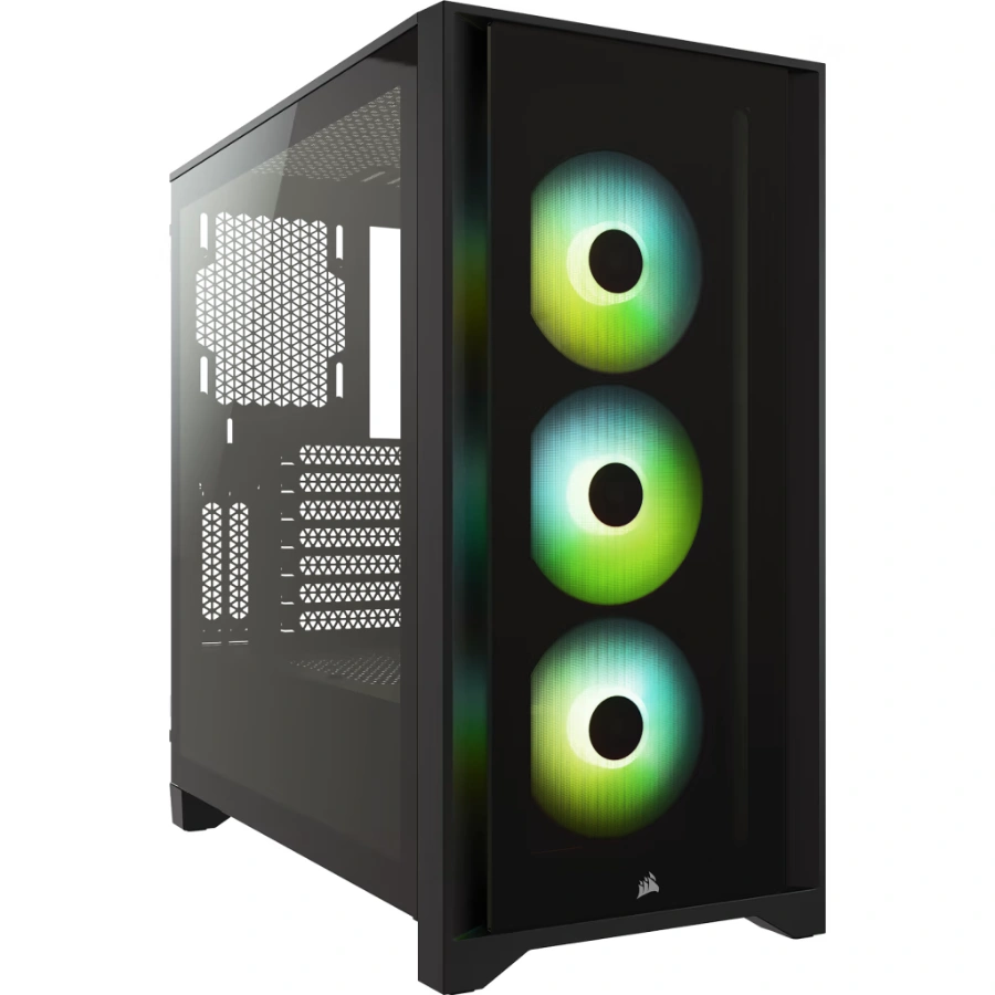 CC-9011204-WW 1 Gabinete CORSAIR ICUE 4000X RGB / Media Torre / E-ATX / Ventana Lateral De Vidrio Templado / 3 Ventiladores RGB Incluidos / USB C, USB 3.0 / 3.5MM / Negro - Image 1