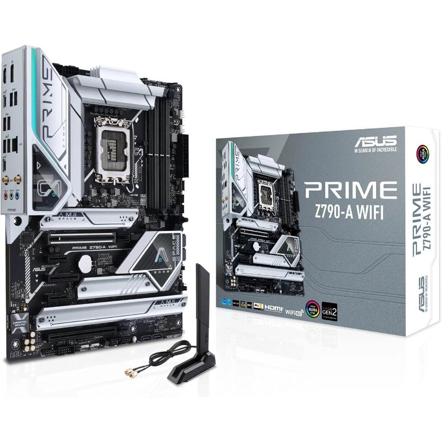 PRIME Z790-A WIFI 1 Tarjeta Madre ASUS Prime Z790-A WIFI / Socket LGA1700 / 192GB X4 DDR5 7200MHz / DP, HDMI / USB 3.2, USB C / M.2 PCIe 4.0 / AuraSync / ATX - Image 1