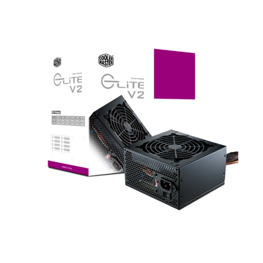 RS-550-PCAR-N11 Fuente De Poder COOLER MASTER Elite 550 V2 / 550W / 80 Plus / 24Pin / CPU 4+4 / Pci-E 6+2 / Sata / Molex / Negro - Image 1
