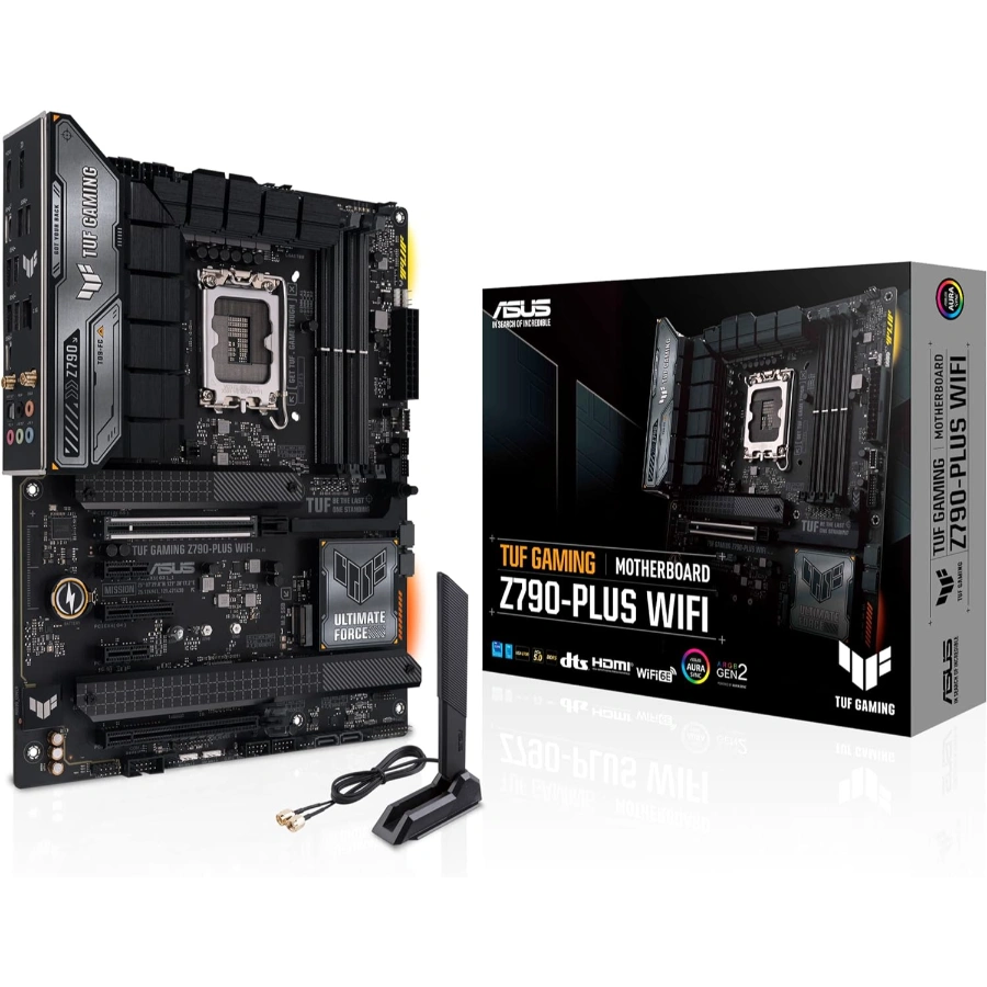 TUF GAMING Z790-PLUS WIFI 1 Tarjeta Madre ASUS TUF GAMING Z790-PLUS WIFI / Socket LGA1700 / 192GB X4 DDR5 7200MHz / DP, HDMI / USB 3.2, USB C / M.2 PCIe 4.0 / ATX - Image 1