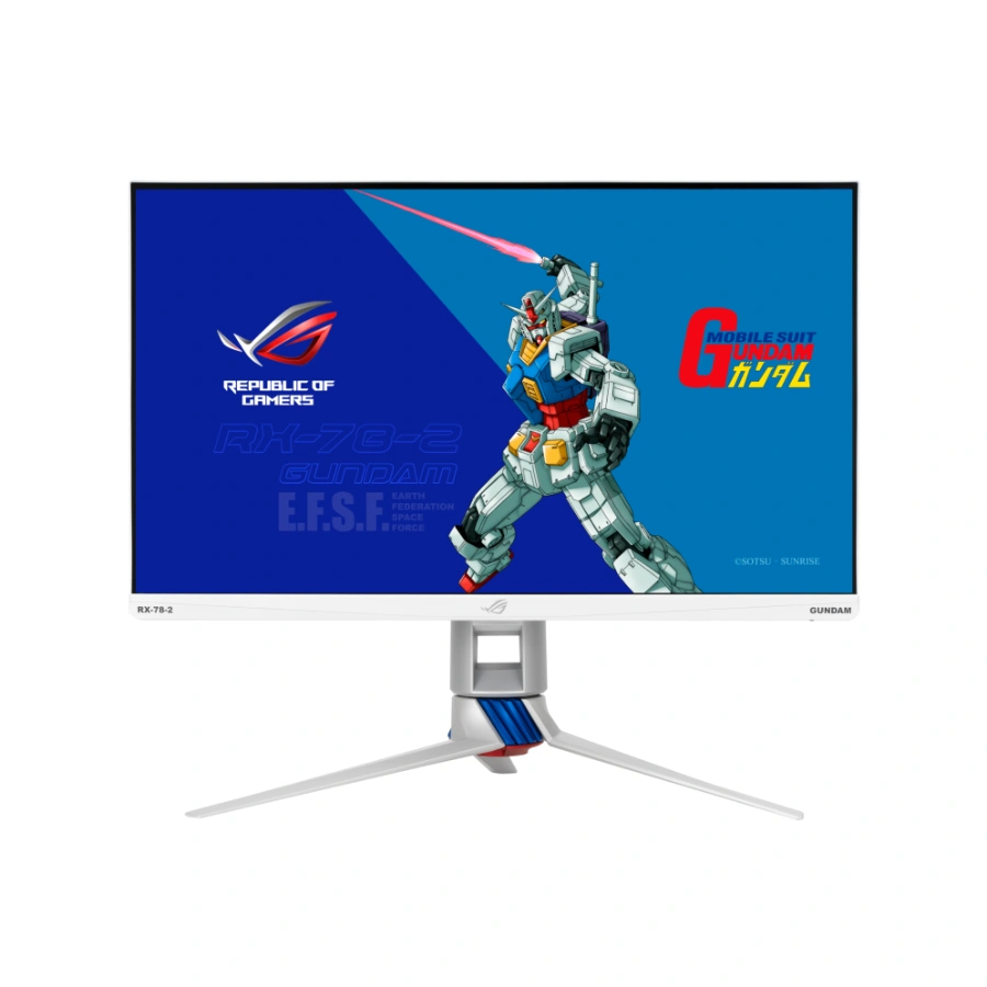XG279Q-G 1 Monitor ASUS ROG STRIX XG279Q-G GUNDAM EDITION / 27" / 2560 X 1440 WQHD / 170Hz / Panel IPS / 1MS / DP, HDMI, USB, 3.5mm / G-Sync, Low Blue Light, Shadow Boost / Blanco - Image 1