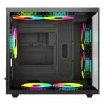 Gabinete XZEAL Cubo CXi1 / Micro-ATX, Mini ITX / 3 Ventiladores ARGB Incluidos / Panel De Cristal Templado / USB 3.0, USB 1.1 / Color Negro - Image 4