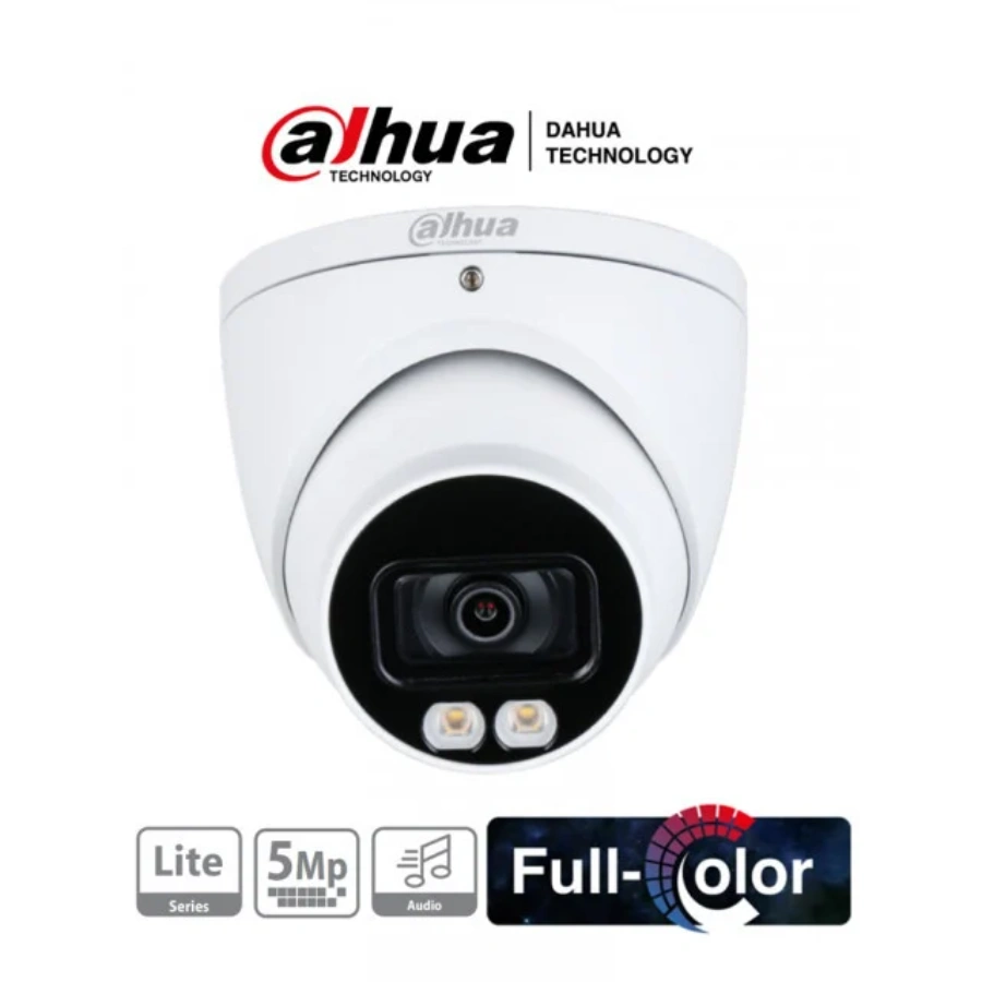 dahua-dh-hac-hdw1509tn-a-led-0360b-dahua-hac-hdw1509tn-a-led-camara~581250 Cámara De Vigilancia DAHUA TECHNOLOGY / 5MP / 2592 X 1944 Pixeles / IR 40 ft / Visión Nocturna / IP67 / Full Color / Micrófono / Blanco - Image 1