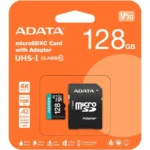 Memoria Micro SDXC ADATA Premier Pro - 128GB, Lectura 100 MB/s, UHS-I, Clase 10, V30, Con Adaptador - Negro