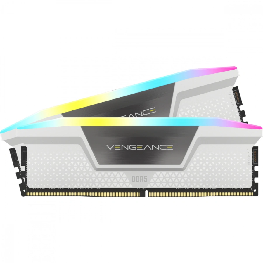 CP-CORSAIR-CMH64GX5M2B5200C40W-c66cc3 Kit De Memoria RAM CORSAIR VENGEANCE RGB / 64GB 2X32GB / DDR5 5200MHz / CL40 / 1.1V / DIMM / Color Blanco - Image 1