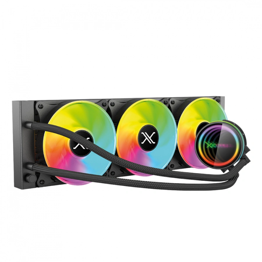 CP-XZEAL-XZCO411B-a585ca Enfriamiento Liquido AIO XZEAL VOSTOK 360R ARGB / AMD-INTEL / 800-2200 RPM / 75.89CFM / 33.5dBA / 3Pin, 12V / TDP Hasta 300W / Negro - Image 1