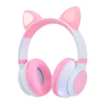 Diadema Headset Inalámbrica VORAGO HPB-300-K / Estéreo / Con Micrófono / Bluetooth 5.0 / USB-C, 3.5 MM / Recargable / Rosa-blanco - Image 5