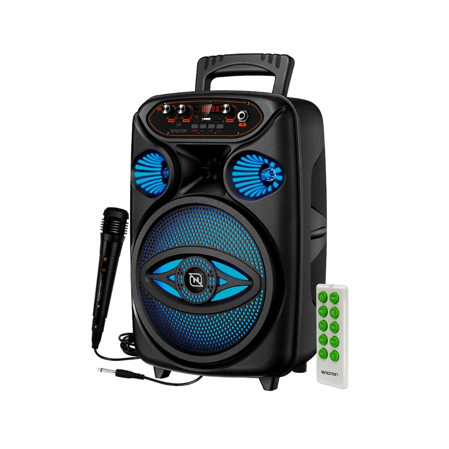 NBBB8W011801 Bocina NECNON Bafle NB-08W / Inalámbrica, Alámbrica / Bluetooth, 3.5 MM, USB, TF, Conexión TWS / Radio FM / Estéreo / 15W RMS / Recargable / Iluminación LED / Negro - Image 1