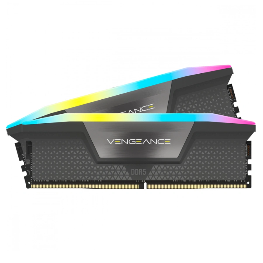 ad590f79ce71c64817d250f915db4da3 Kit de Memoria RAM Corsair VENGEANCE RGB / 32GB 2X16GB / DDR5 5200MHz / CL40 / 1.1V / DIMM / Color Negro - Image 1
