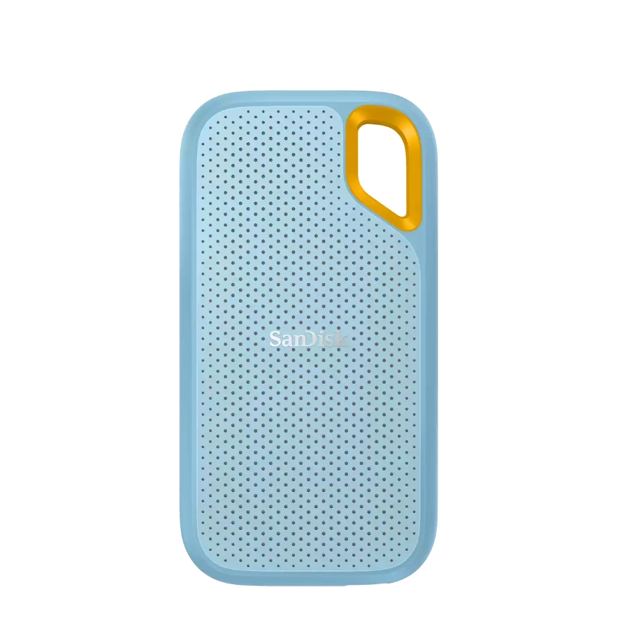 extreme-usb-3-2-ssd-sky-blue-front.png.wdthumb.1280.1280 Unidad De Estado Solido Externo SSD SANDISK EXTREME / 2TB / Lectura 1050 MB/S, Escritura 1000 MB/S / USB Tipo-C, 3.2 Gen 2 / Azul - Image 1