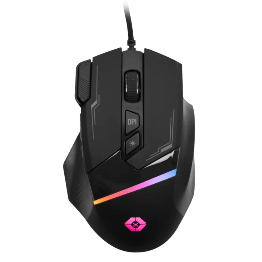 1 Mouse Gamer PERFECT CHOICE TRAPPER XTREME / 7200 DPI / Sensor Óptico / 8 Botones / Alámbrico / USB / Cable 1.5 M / Trenzado / RGB / Software / Negro - Image 1