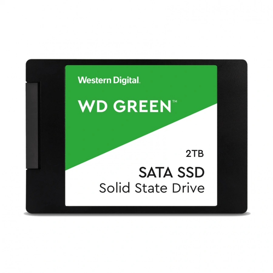 1 Unidad De Estado Sólido SSD WESTERN DIGITAL GREEN WDS200T2G0A / SATA III / 6gb/s / 2TB / Lectura 545MB/s / 2.5'' / Negro-Verde - Image 1
