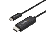 Cable Convertidor STARTECH CDP2HD3MBNL / USB-C A HDMI / Compartible Con Thunderbolt 3 / HDMI 2.0 / Macho A Macho / 3 Metros / Portátil / Negro