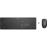 Kit De Teclado Y Mouse HP 235 - Inalámbrico, Receptor USB, 3 Botones, Ergonómico, Inglés, Baterías Incluidas, Color Negro