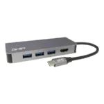 Cable Adaptador GHIA ADAP-20 / Multipuerto 8 En 1 / USB-A, HDMI, RJ45, USB-C, Micro SD, SD / Portátil / Gris - Imagen 2