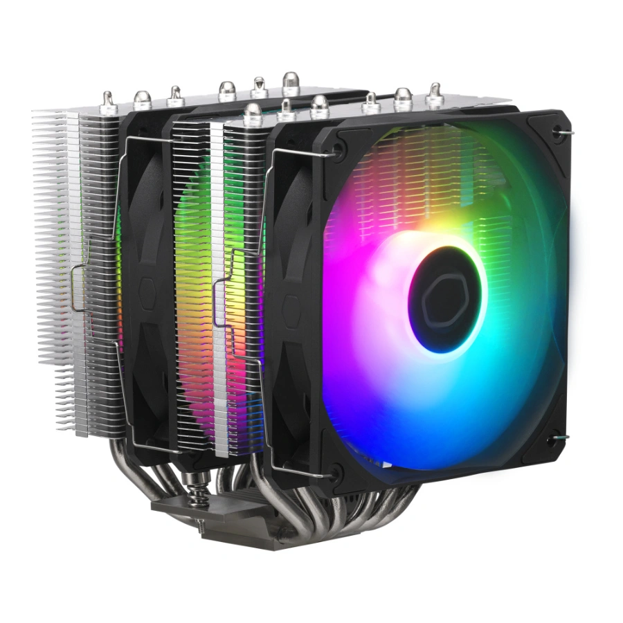 2 Disipador COOLERMASTER HYPER 620S / X2 Ventiladores 120 MM/ 1750 Rpm / 71.93 CFM / 27.2 dBA / 4 Pines / TDP 3.12W / Intel/AMD / RGB / Negro - Image 1