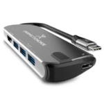 Hub USB PERFECT CHOICE PC-101246 / USB-C A HDMI, X3 USB-A 3.0, X1 USB-C / Portátil / Color Gris - Image 3