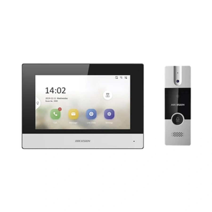 540 Kit De Videoportero HIKVISION / Analógico / 7" / Pantalla Touch, Altavoz / RJ-45 / Wifi / Ip65 / Gris - Image 1