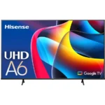 Pantalla Smart TV HISENSE 75A6N / Google TV / 75" / 4K UHD / WIFI / Bluetooth / RJ45 / Funciona Con Alexa / Dolby Vision / DTS Virtual X / X4 HDMI / USB 2.0 / 60Hz / Negro