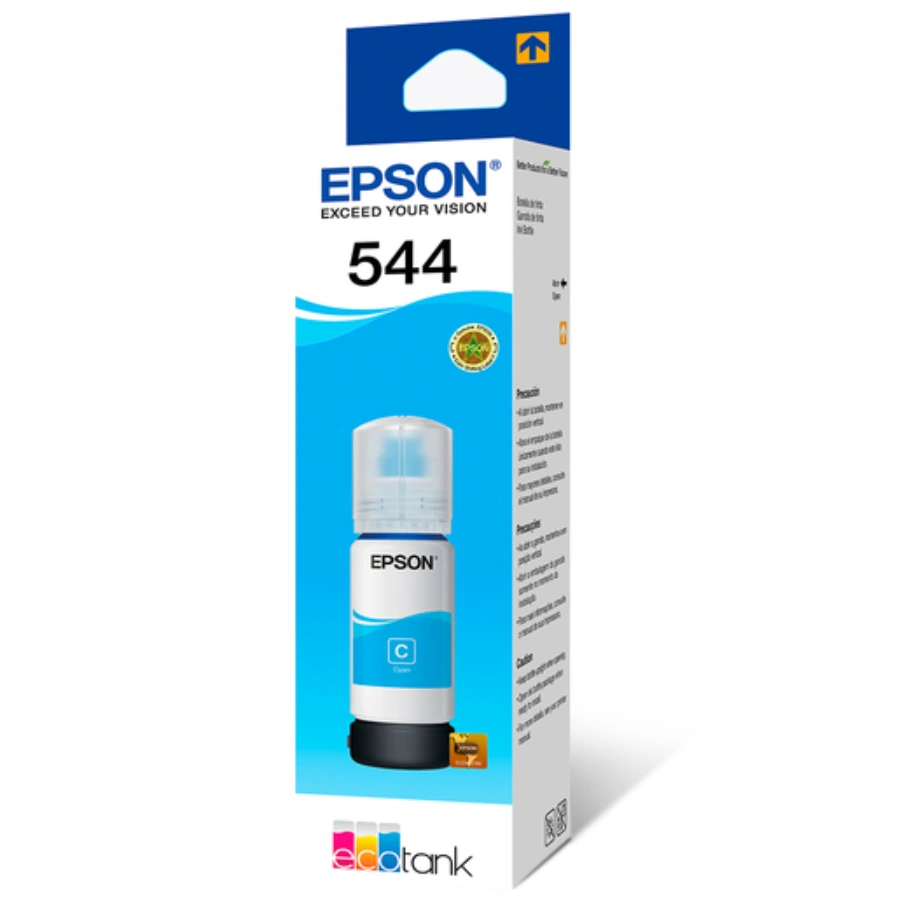 86466 Botella De Tinta EPSON ECOTANK 544 T544220 / Cyan / Rendimiento 2500 Paginas A Color / 65 ML / Original - Image 1