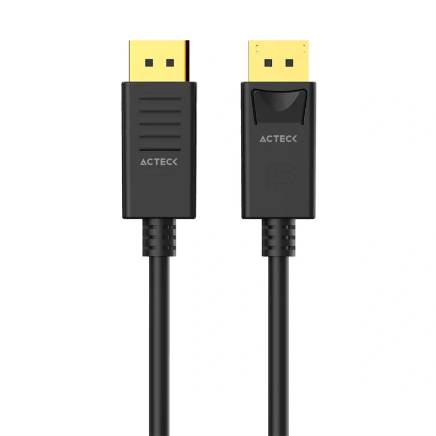 AC-939799-02 Cable DisplayPort ACTECK Linx Plus DP422-3 / Macho A Macho / 3 Metros / Conectores de Chapa de Oro / 4K 60Hz 3840 x 2160p / Color Negro - Image 1