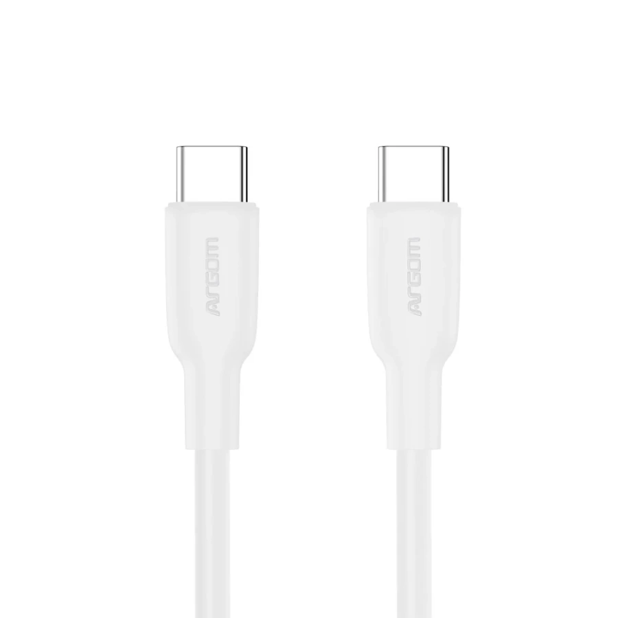 ARG-CB-0070WT-2_2048x Cable ARGOMTECH ARG-CB-0070WT / USB-C / Macho A Macho / Carga Rápida 3.3A / 22 AWG / 1.8 Metros / Blanco - Image 1