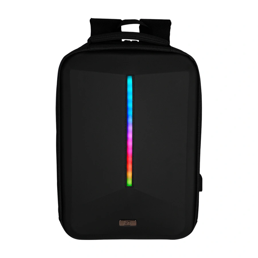 BP-500-BK-01 Mochila VORAGO BP-500 RGB / 15.6" / Para Laptop, Viajes, Escuela / Correas Acolchadas / Iluminación RGB / Poliéster / Negro - Image 1
