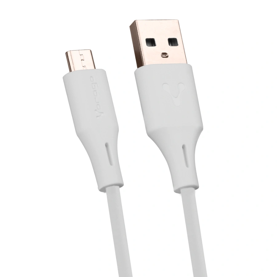 CAB-M01W-03-WH Cable Micro USB VORAGO CAB-M01 / USB - Micro USB / 1M / Blanco - Image 1