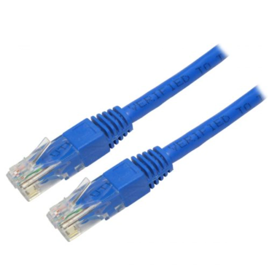 CAUTP6050-500x500 Cable Ethernet UTP XCASE CAUTP6050 Cat 6 / 0.50cm / RJ-45 Macho a RJ-45 Macho / 26 AWG / PVC / Capucha Nylon / Azul - Image 1