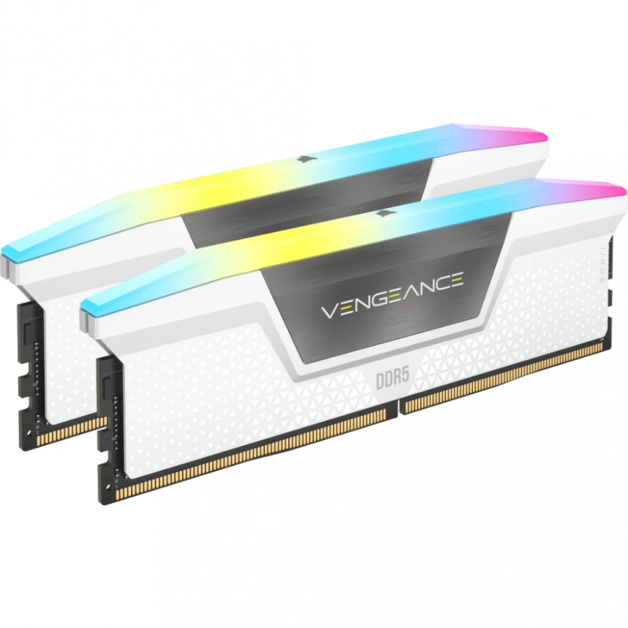 CP-CORSAIR-CMH32GX5M2B6400C36W-3c1bb2 Kit De Memoria RAM CORSAIR VENGEANCE®RGB / 32GB 2X16GB / DDR5 6400MHz / CL36 / 1.1V / DIMM / Color Blanco - Image 1