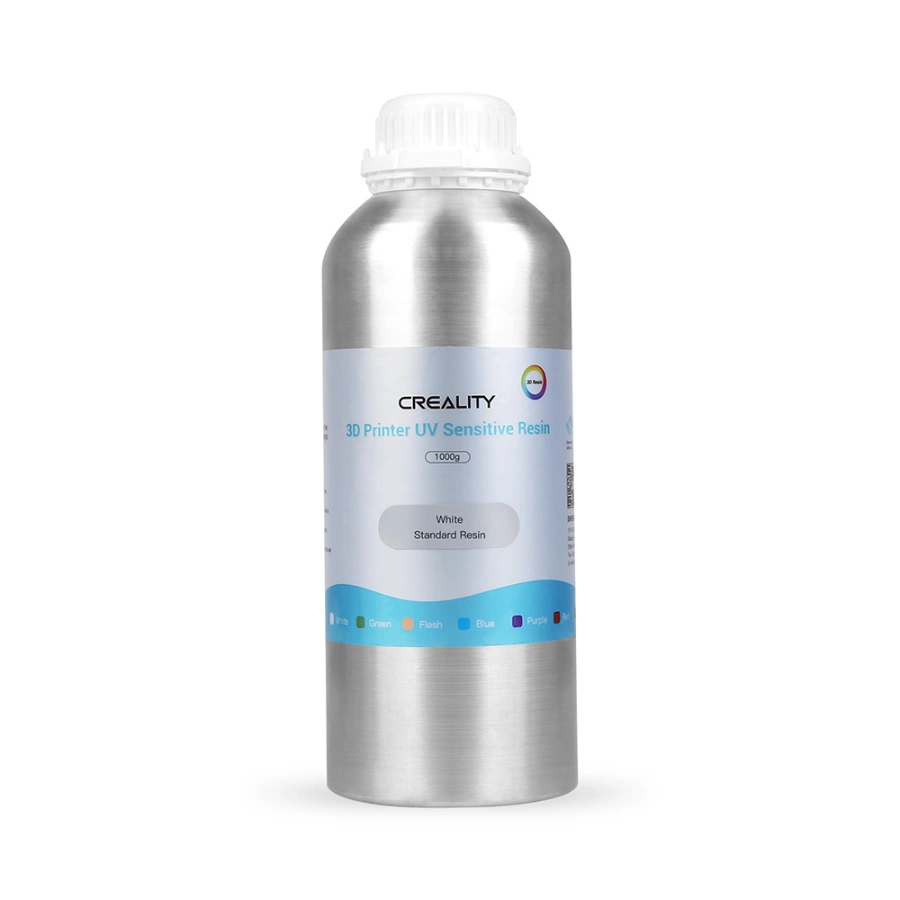 CP-CREALITY-3302020027-59af50 Resina CREALITY LCD Estándar Rígida / Lavable / Sensible A Los Rayos UV / Para Impresoras 3D / Bajo Olor / 1 KG / Color Blanco - Image 1