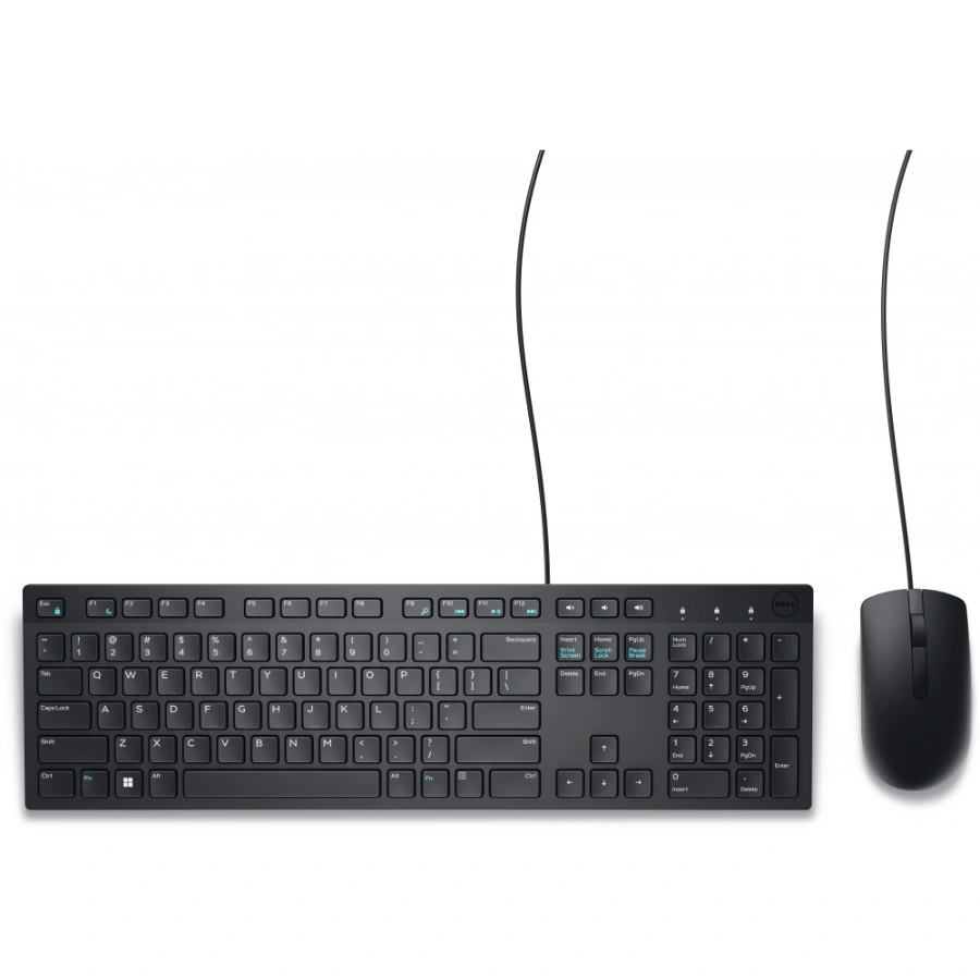 CP-DELL-580-AKKW-532525 Kit Teclado Y Mouse DELL KM300C / Alámbrico / USB-2.0 / 1000dpi / Español / Negro - Image 1