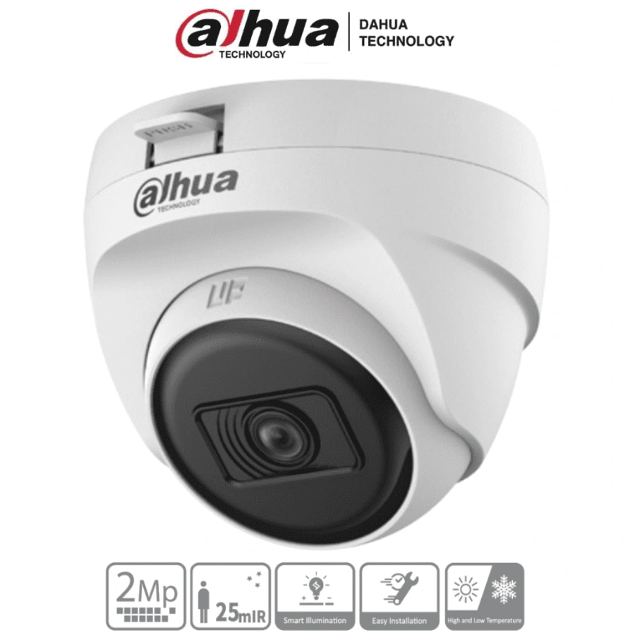 Camara-de-seguridad-DH-HAC-T1A21-U--COOPER-U Cámara De Vigilancia DAHUA DH-HAC-T1A21N-U / 2Mp / 1920X1080 Pixeles / IR 25Mts / Sin Micrófono / Para Interior / Blanco - Image 1