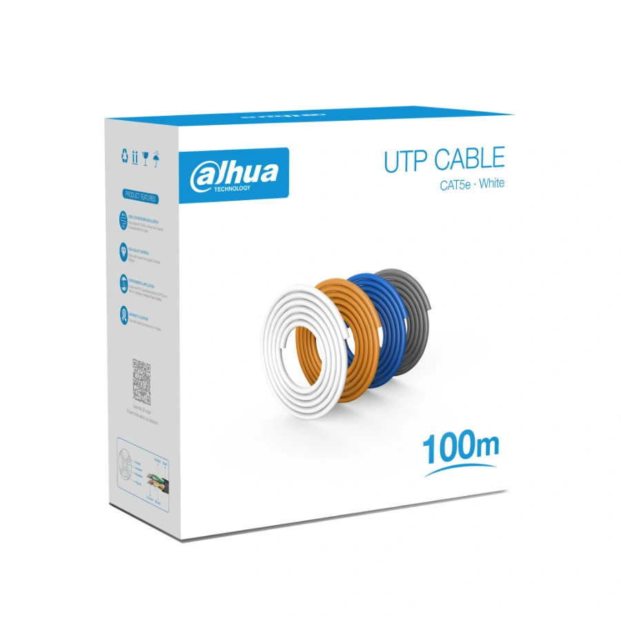 Dahua-Switch-PFS30088GT-Switch-Gigabit-8-puertos-no-administrable-principalimagen Bobina De Cable UTP DAHUA DH-PFM920I-5EU-U-100 / UTP / 100% Cobre / CAT 5e / Uso Interior, Para Redes Y Video / 100Mts / Blanco - Image 1