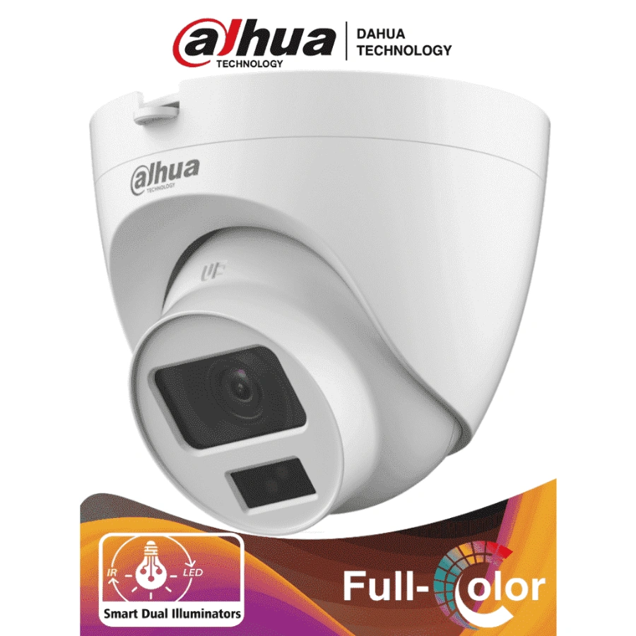 HAC-HDW1500CLQ-IL-A-Camara-domo-de-5-Megapixeles Cámara De Vigilancia IP DAHUA Domo / Full Color / 5MP / Micrófono Integrado / Lente De 3.6 mm / Ir De Luz 20Mts / Iluminación Dual / Soporta CVI / CVBS / AHD / TVI / Para Exterior IP67 / Blanco - Image 1