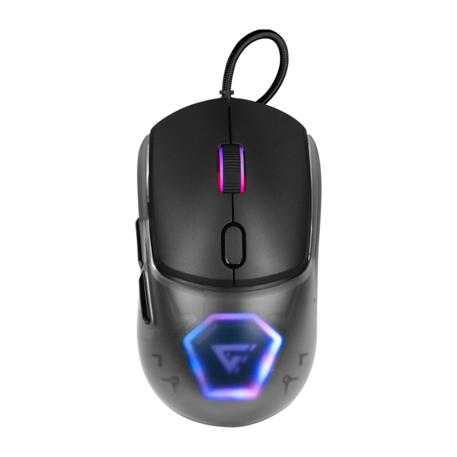 MOG530-BK-01 Mouse Gamer GAME FACTOR MOG530-BK / 12000 Dpi Ajustables / 6 Botones / Alámbrico / USB / Cable 1.8m / Carcasa Removible / Sensor Pixart 3327 IC / Negro - Image 1