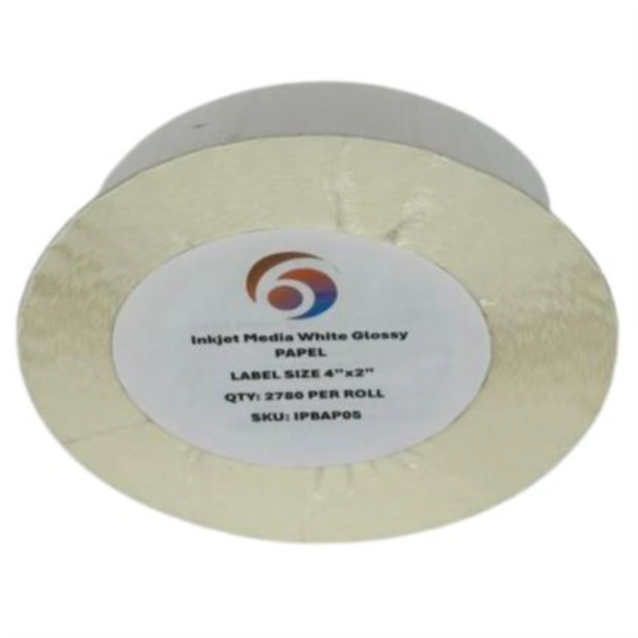 S0CPAPAE003_zoom Etiquetas SIX GRAPHICS Bopp / 4"X4" / 31420 Etiquetas / Brillante Adhesivo Acrílico / Blanco - Image 1