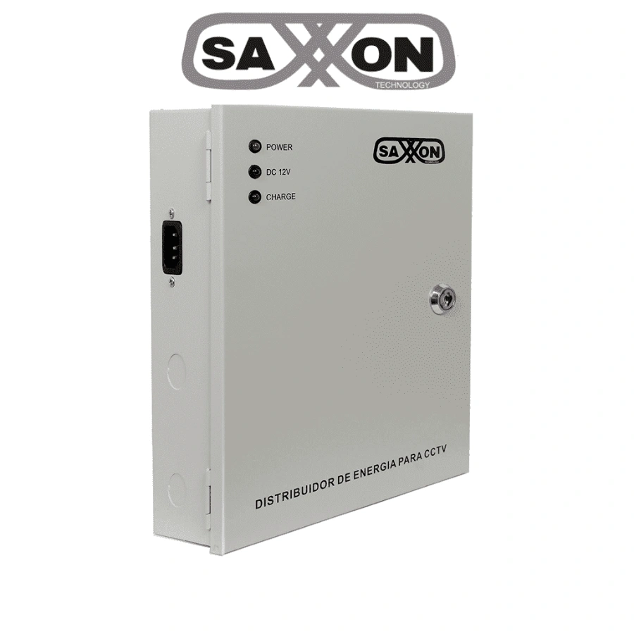 TVC-Energia-PSU1210-D9B-Fuente-Distribuidor-9-Camaras-Principal Fuente De Poder SAXXON PSU1210-D9B / Cámaras CCTV / 12V / 10 AMP / Para 9 Cámaras / 1.1 Amper Por Canal / Protección Contra Sobrecargas / Metal - Image 1
