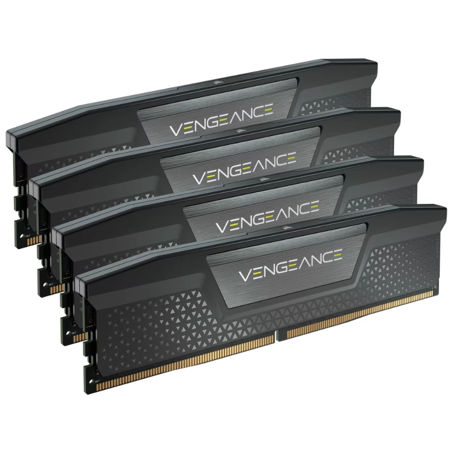 Vengeance-DDR5-4UP-BLACK_01 Kit De Memoria RAM CORSAIR VENGEANCE 128GB / 128GB 4X32GB / DDR5 5600MHz / CL40 / 1.25V / DIMM / Color Negro - Image 1
