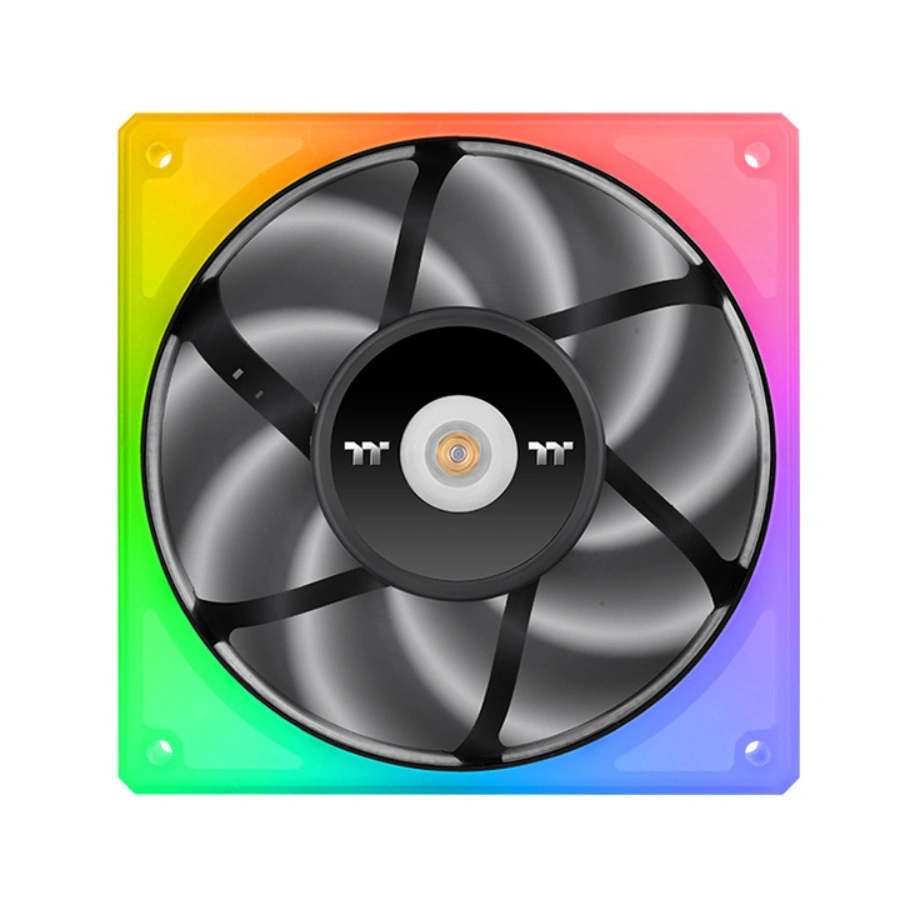 cl-f135-pl12sw-a_01_1 Kit de 3 Ventiladores THERMALTAKE TOUGHFAN 12 RGB / 120MM / ARGB TT RGB PLUS, Amazon Alexa / 2000 RPM / Presión Estática / 53.75 CFM / 21,2 dB-A / 4Pin 12V, 3Pin 5V / Negro - Image 1