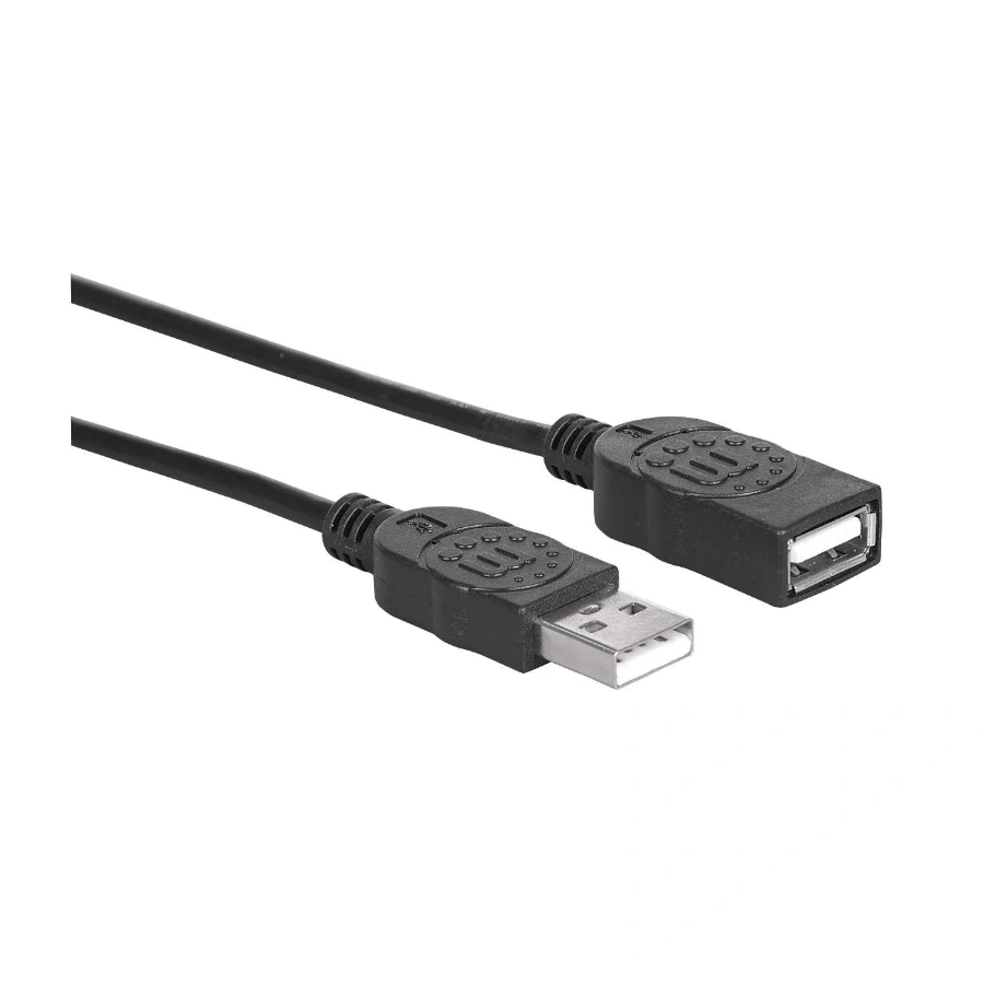 hi-speed-usb-20-extension-cable-308519-2_1024x1024@2x Cable Extensor USB MANHATTAN 308519 / Macho a Hembra / USB-A-USB-A / 1m / Hasta 480 Mbps / Negro - Image 1