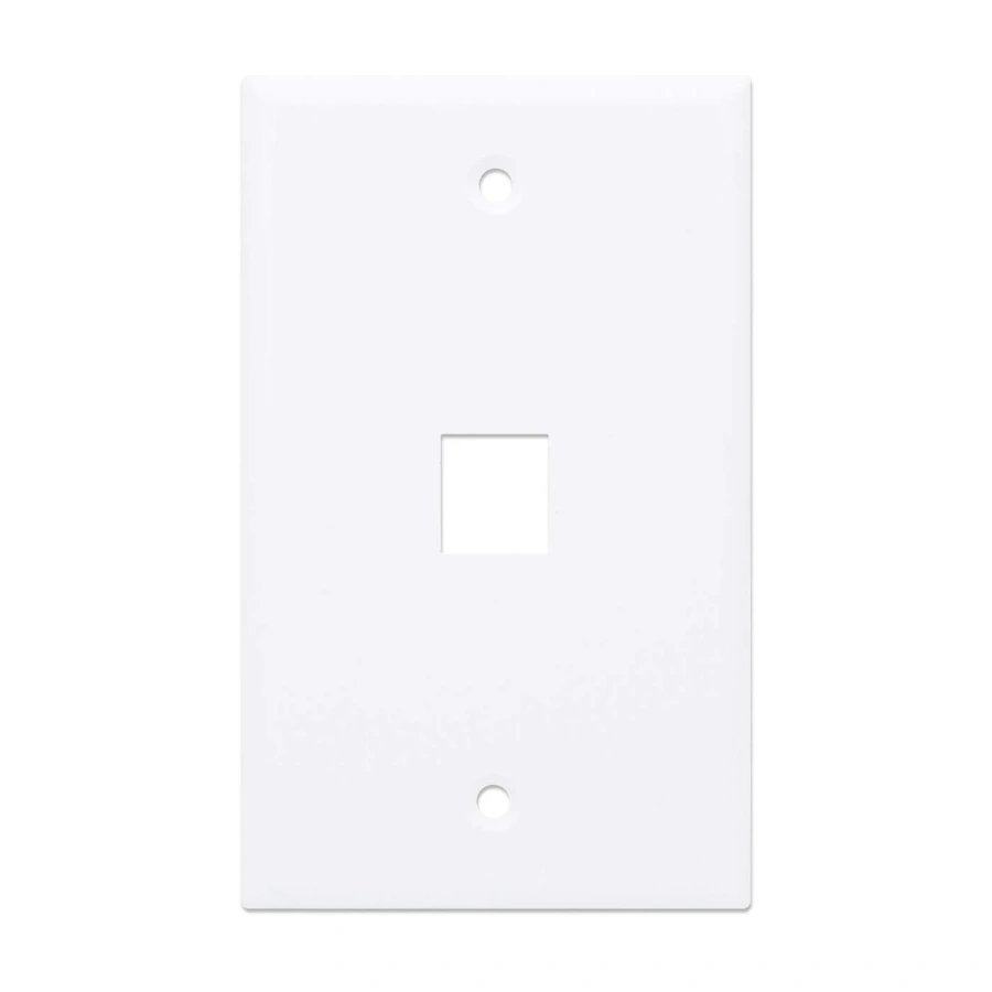wall-plate-163286-3_1024x1024@2x Tapa Para Caja INTELLINET / De Pared / Faceplate Placa / 1 Salida / Blanco - Image 1