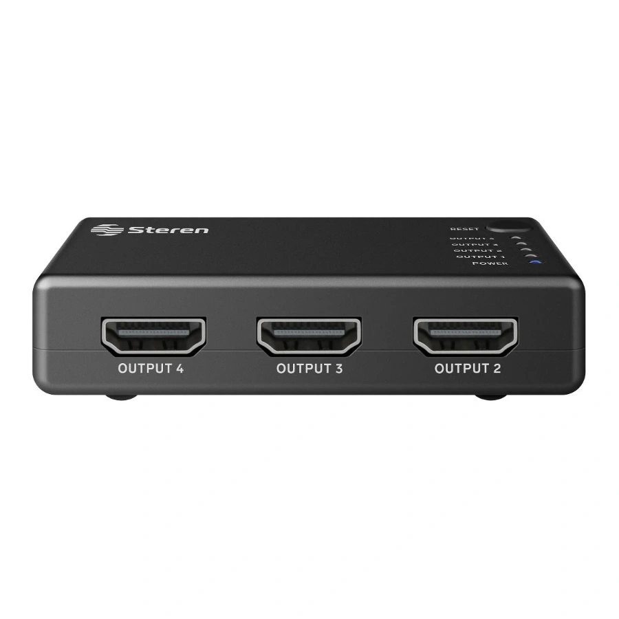 1 Video Splitter STEREN BOS-404 / X1 HDMI IN, X4 HDMI OUT / Hasta 4K / Indicadores LED / Color Negro - Image 1