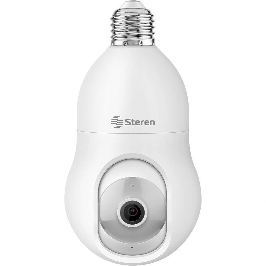 1 Cámara De Vigilancia STEREN CCTV-238 / Wi-Fi / 3Mp / 2K / Para Socket E27 / Detección De Movimiento / Micrófono / Bocina / Comunicación Bidireccional / Visión Nocturna / Ranura Para Tarjeta SD 128 GB / Para Interior / Color Blanco - Image 1