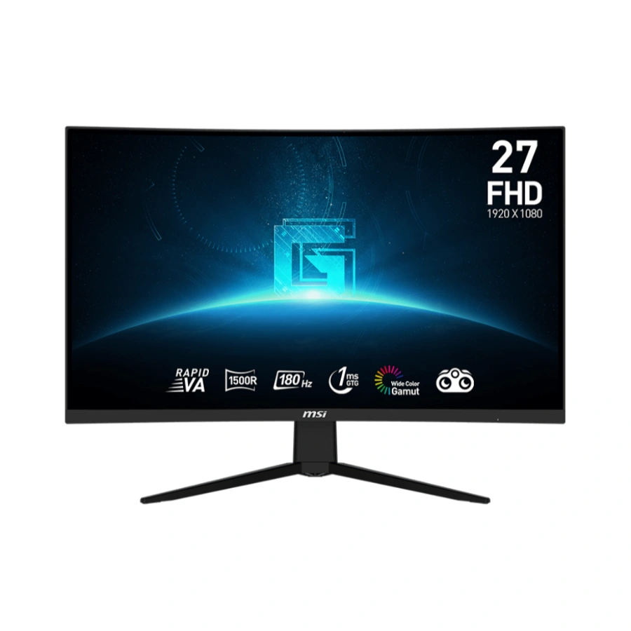 5 Monitor Gamer MSI G27C3F / 27" / 1920X1080 / 180Hz / Panel VA / Curvo / 1MS / HDMI, 3.5 MM / AMD Freesync / Montaje VESA / Filtro De Luz Azul / Anti-Flickering / Negro - Image 1