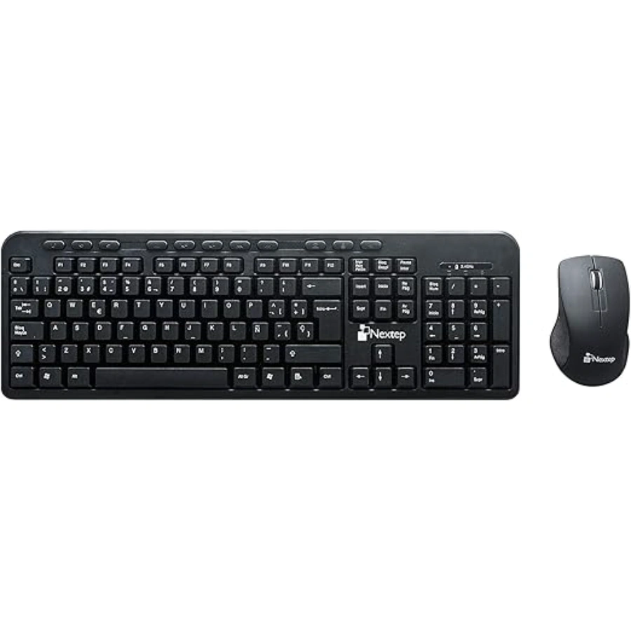 71izWg3xniL._AC_SX522_ Kit De Teclado Y Mouse NEXTEP NE-415 / Alámbrico / 1000 DPI / 3 Botones / Micronodo USB / 104 Teclas / Español / Negro - Image 1