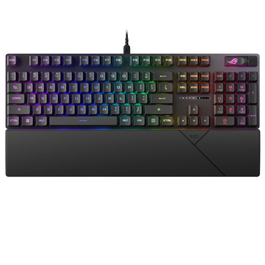 CP-ASUS-90MP0350-BKDA01-7dd767 Teclado Gamer ASUS ROG Strix Mira II / Mecánico / Alámbrico / Conexión USB 2.0 / Anti-Gosthing / RGB Por Teclas / Controles Intuitivos / Negro - Image 1
